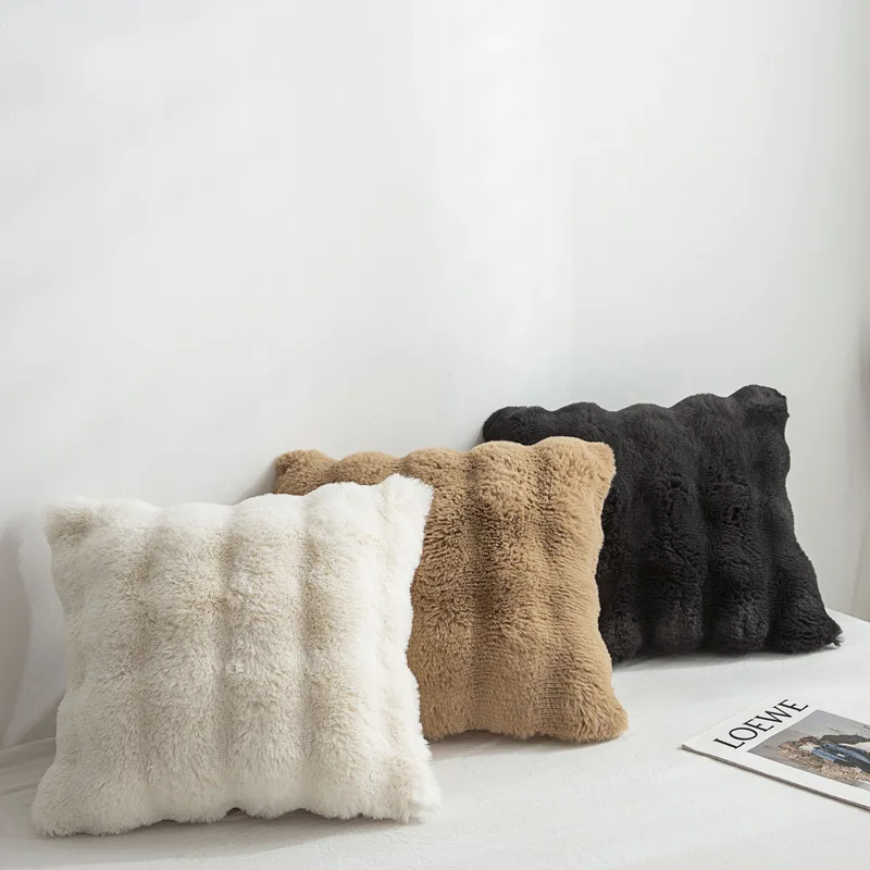 45x45cm Solid Color Rabbit Plush Sofa Throw Pillow Cover Simple Plush Cushion Cover Pillowcase for Family Bedroom Decoration
45x45cm Solid Color Rabbit Plush Sofa Throw Pillow Cover Simple Plush Cushion Cover Pillowcase for Family Bedroom Decoration