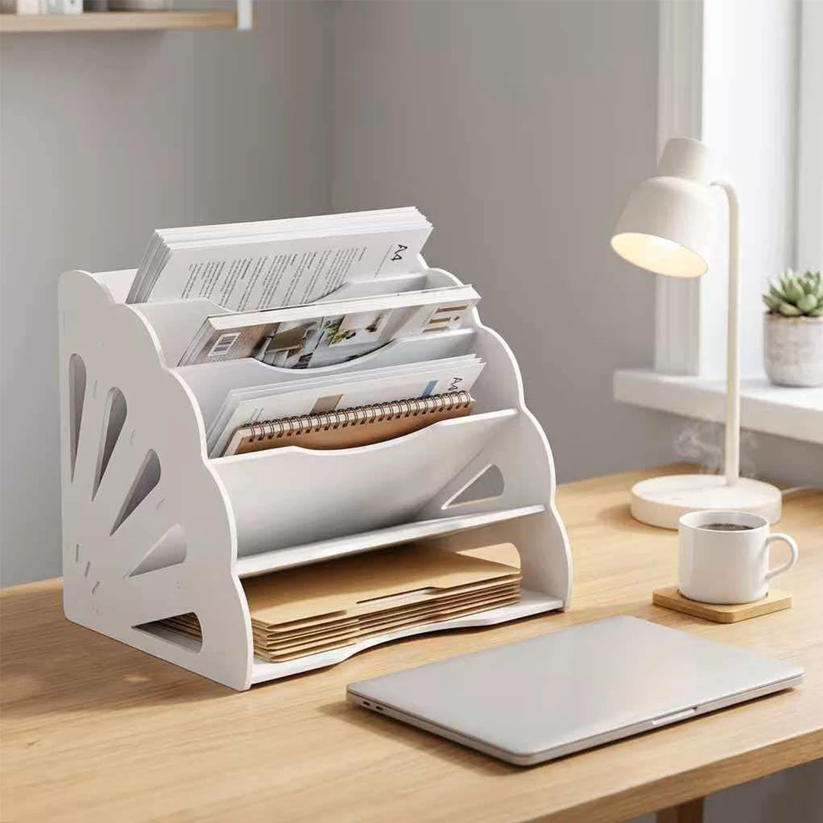 PVC desktop storage tray, suitable for A4 paper, magazines, books, and documents - living room office file rack with partition
PVC desktop storage tray, suitable for A4 paper, magazines, books, and documents - living room office file rack with partition
