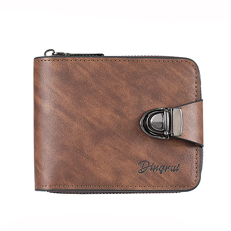 New Large-capacity Men's Wallets Alloy Buckle Zipper Bank Card Holder Bag Men's Business Billfold Short PU Leather Purse
New Large-capacity Men's Wallets Alloy Buckle Zipper Bank Card Holder Bag Men's Business Billfold Short PU Leather Purse