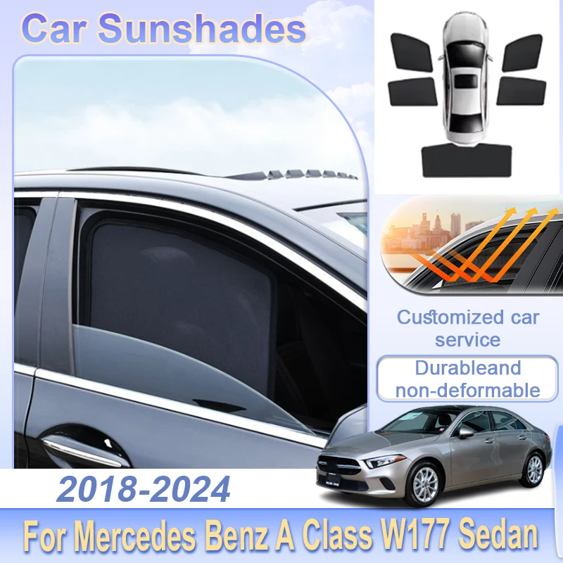 For Mercedes Benz A Class W177 Sedan 2018~2024 Sun Protection Heat Magnetic Mesh Sunshade Window Privacy Shades Car Accessorie
For Mercedes Benz A Class W177 Sedan 2018~2024 Sun Protection Heat Magnetic Mesh Sunshade Window Privacy Shades Car Accessorie