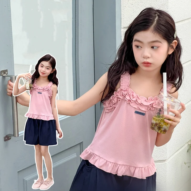Girls Clothes Sets Kids Summer Suit Child 2-Pieces Of Vest Top & Shorts Bottom Toddle Girl Summer Vintage Fashion Set Size 4-14Y
Girls Clothes Sets Kids Summer Suit Child 2-Pieces Of Vest Top & Shorts Bottom Toddle Girl Summer Vintage Fashion Set Size 4-14Y