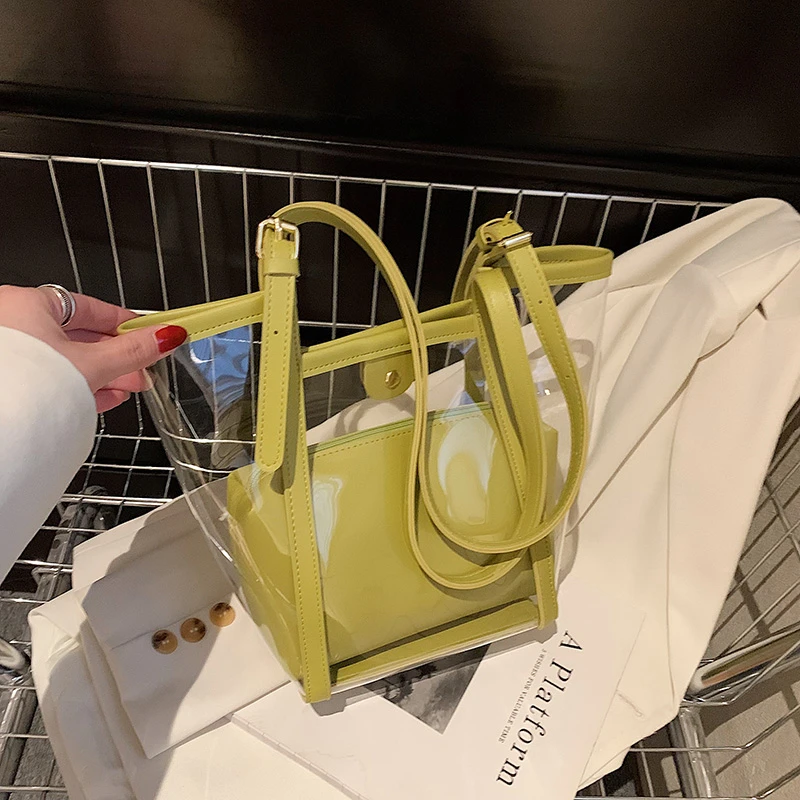 Large Transparent Messenger Bag Ladies Trend Shoulder Bag Fashion Chain Casual Bag Handbag New Shopping Bag Tote Bag Travel Bag
Large Transparent Messenger Bag Ladies Trend Shoulder Bag Fashion Chain Casual Bag Handbag New Shopping Bag Tote Bag Travel Bag