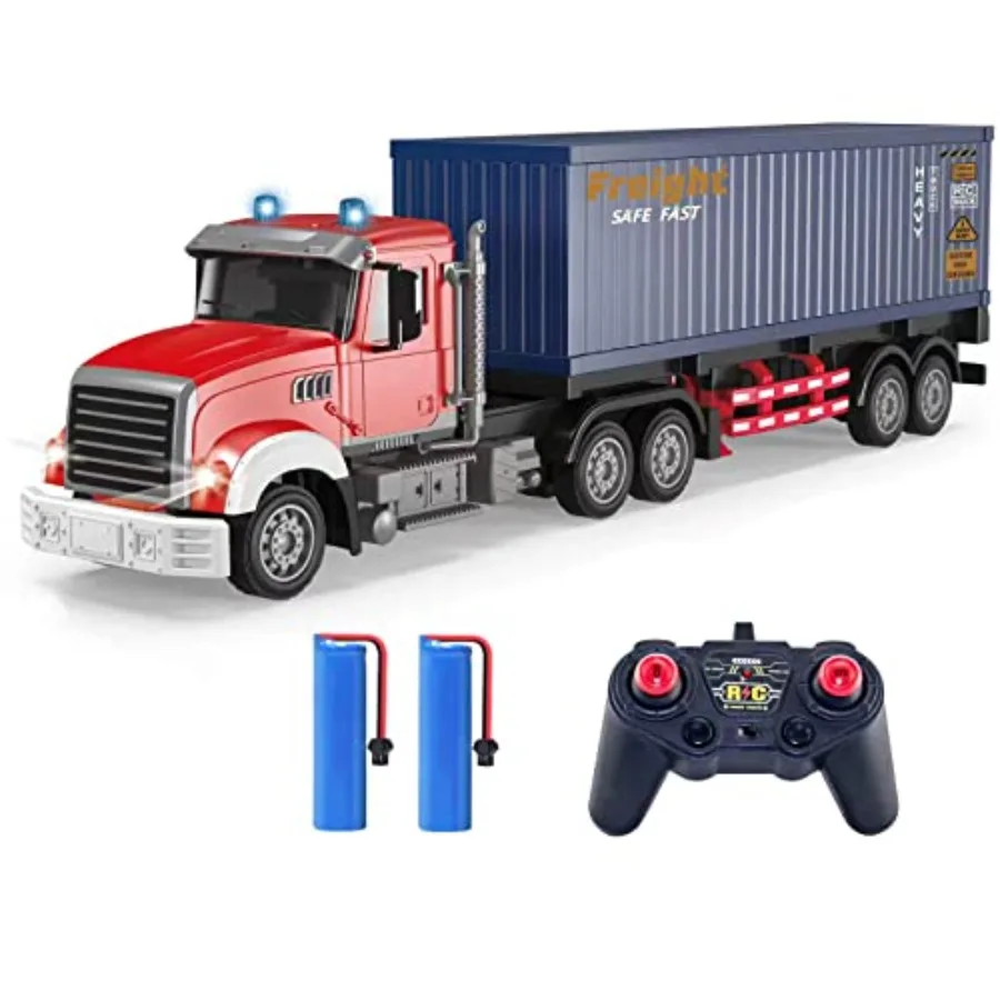 RC Semi Truck with Trailer 22.5 Inch Toy for Carrier Van Transport Vehicle with 2 Rechargeable Batteries 1:24 Container Trucks
RC Semi Truck with Trailer 22.5 Inch Toy for Carrier Van Transport Vehicle with 2 Rechargeable Batteries 1:24 Container Trucks