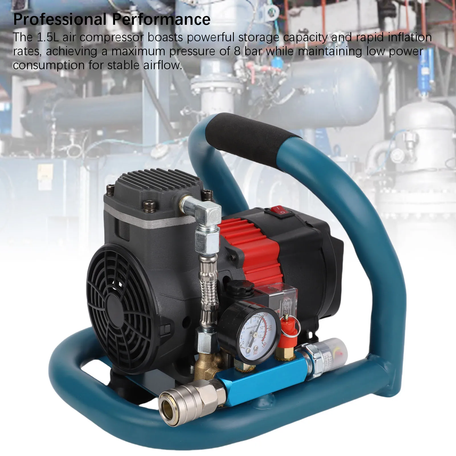 Portable 1.5L Air Compressor Fit for 18V Battery BL1830B BL1840B BL1850B Series
Portable 1.5L Air Compressor Fit for 18V Battery BL1830B BL1840B BL1850B Series