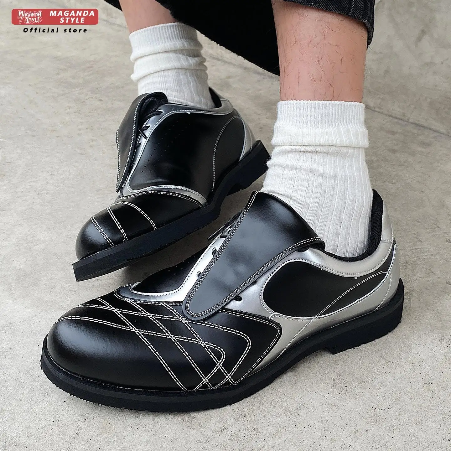 Retro niche silver racing derby shoes men's thin soled casual shoes niche color blocked lace up commuting work leather shoes
Retro niche silver racing derby shoes men's thin soled casual shoes niche color blocked lace up commuting work leather shoes