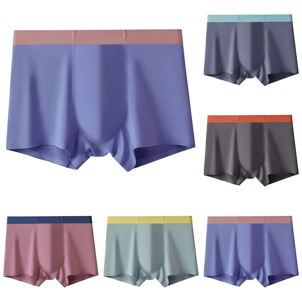 Contrast Color Briefs Ice Silk Boxer Briefs Simple Design Underwear All Season Underwear Basic Style Underwear
Contrast Color Briefs Ice Silk Boxer Briefs Simple Design Underwear All Season Underwear Basic Style Underwear