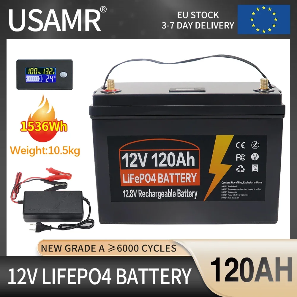 Новый аккумулятор LiFePo4 12 В 120 Ач, встроенный литий-железо-фосфатный элемент BMS, 6000 циклов для кемперов на колесах, гольф-каров, солнечных батарей с зарядным устройством
Новый аккумулятор LiFePo4 12 В 120 Ач, встроенный литий-железо-фосфатный элемент BMS, 6000 циклов для кемперов на колесах, гольф-каров, солнечных батарей с зарядным устройством