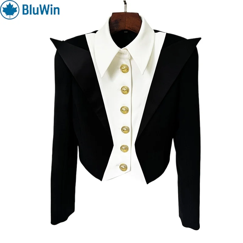 Укороченный блейзер URBANCHIC 2025 года с цветными блоками, пиковый лацкан, двухслойный дизайн, приталенный крой, стиль знаменитостей
Укороченный блейзер URBANCHIC 2025 года с цветными блоками, пиковый лацкан, двухслойный дизайн, приталенный крой, стиль знаменитостей