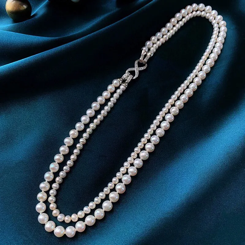 Natural Freshwater Pearl Necklace for Women Versatile Fashion Jewelry Large and Small Beads Single and Double Layer One Piece Mu
Natural Freshwater Pearl Necklace for Women Versatile Fashion Jewelry Large and Small Beads Single and Double Layer One Piece Mu