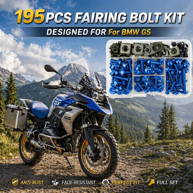 195Pcs Motorcycle Accessories Aluminum Fairing Bolt Screws Kit Nut Clips For BMW R 1200 GS LC R1200GS ADV Adventure CNC Fastener
195Pcs Motorcycle Accessories Aluminum Fairing Bolt Screws Kit Nut Clips For BMW R 1200 GS LC R1200GS ADV Adventure CNC Fastener