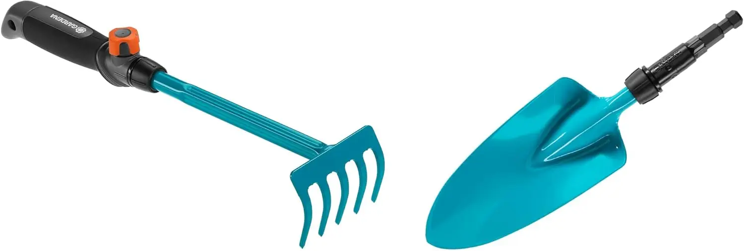 17354-60 Tool combisystem Small Equipment Set Trowel + Flower rake, Orange,Black,Turquoise
17354-60 Tool combisystem Small Equipment Set Trowel + Flower rake, Orange,Black,Turquoise