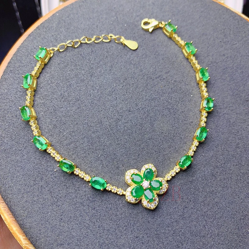 Fine jewelry Stylish natural emerald bracelet design S925 sterling silver party wedding
Fine jewelry Stylish natural emerald bracelet design S925 sterling silver party wedding