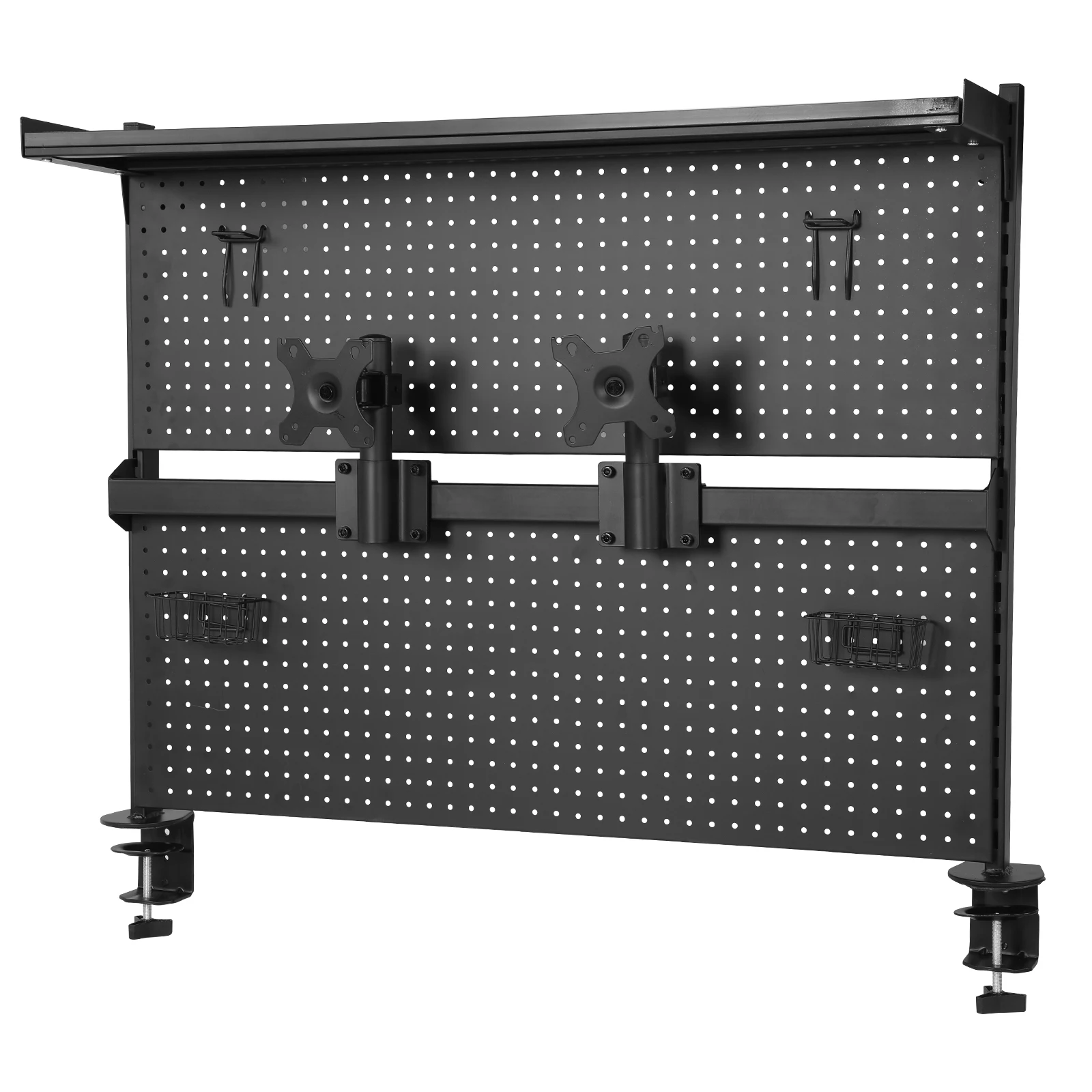 Metal Pegboard with Monitor Stands Computer Accessories Desktop Shelving System 51 X 34 Inch for Office Supplies Dorm Home Decor
Metal Pegboard with Monitor Stands Computer Accessories Desktop Shelving System 51 X 34 Inch for Office Supplies Dorm Home Decor