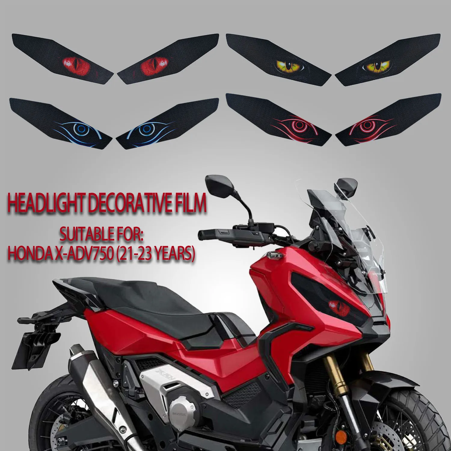Applicable to Honda X-ADV750 21-23 years modified new headlight protective film lamp decoration sticker
Applicable to Honda X-ADV750 21-23 years modified new headlight protective film lamp decoration sticker
