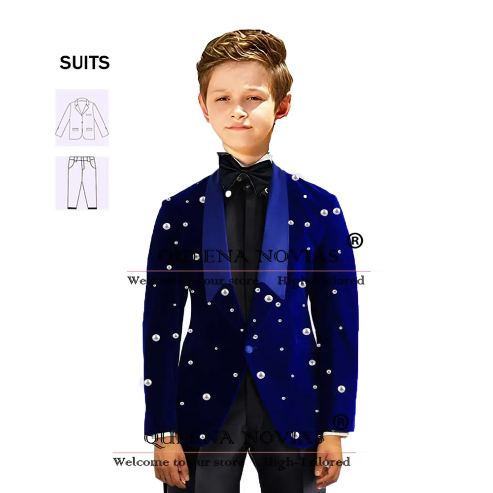 Luxury Children Formal Occaion Wedding Tuxedos Customized Pearls Velvet Blazer 2-Piece Children Birthday Party Dress Kid Clothes
Luxury Children Formal Occaion Wedding Tuxedos Customized Pearls Velvet Blazer 2-Piece Children Birthday Party Dress Kid Clothes