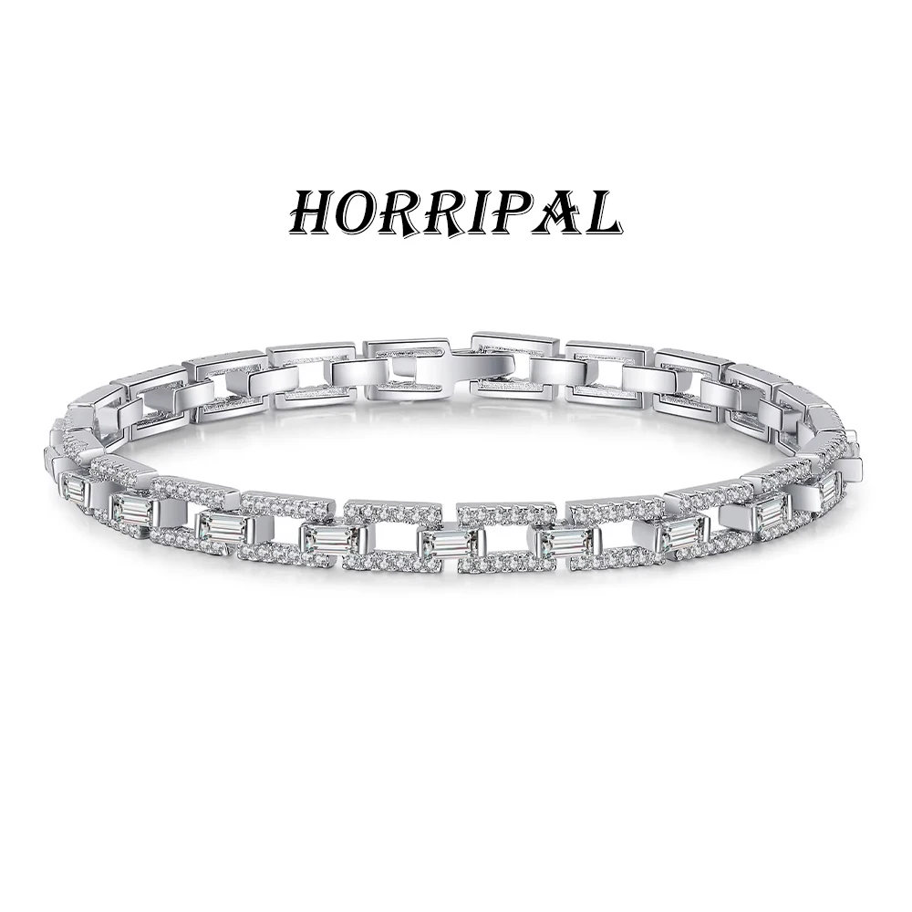 HORRIPAL D VVS1 Moissanite Tennis Bracelet for Women GRA 925 Sterling Silver Anniversary Wedding Party Sparkling Fashion Jewelry
HORRIPAL D VVS1 Moissanite Tennis Bracelet for Women GRA 925 Sterling Silver Anniversary Wedding Party Sparkling Fashion Jewelry