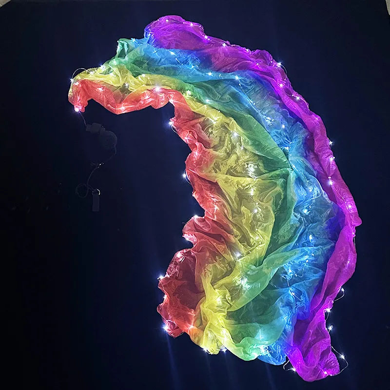 LED Throwing Yarn Imitaion Silk Throw Streamer Luminous Ribbon Belly Dance Gymnastics Performance Props Glowing Dance Veils
LED Throwing Yarn Imitaion Silk Throw Streamer Luminous Ribbon Belly Dance Gymnastics Performance Props Glowing Dance Veils