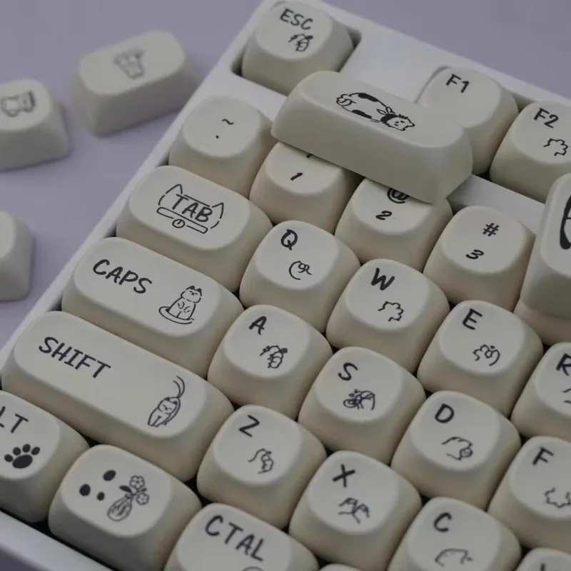 MiFuny Cute Cat Theme Keycaps Moa Profile 124 Keys PBT Dye Sublimation Keycap for Gaming Mechanical Keyboard Accessories Gift
MiFuny Cute Cat Theme Keycaps Moa Profile 124 Keys PBT Dye Sublimation Keycap for Gaming Mechanical Keyboard Accessories Gift