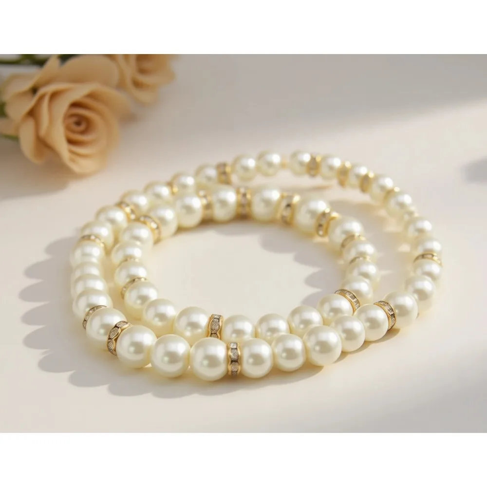 Набор из четырех многослойных браслетов с искусственным жемчугом и кристаллами для женщин
Набор из четырех многослойных браслетов с искусственным жемчугом и кристаллами для женщин