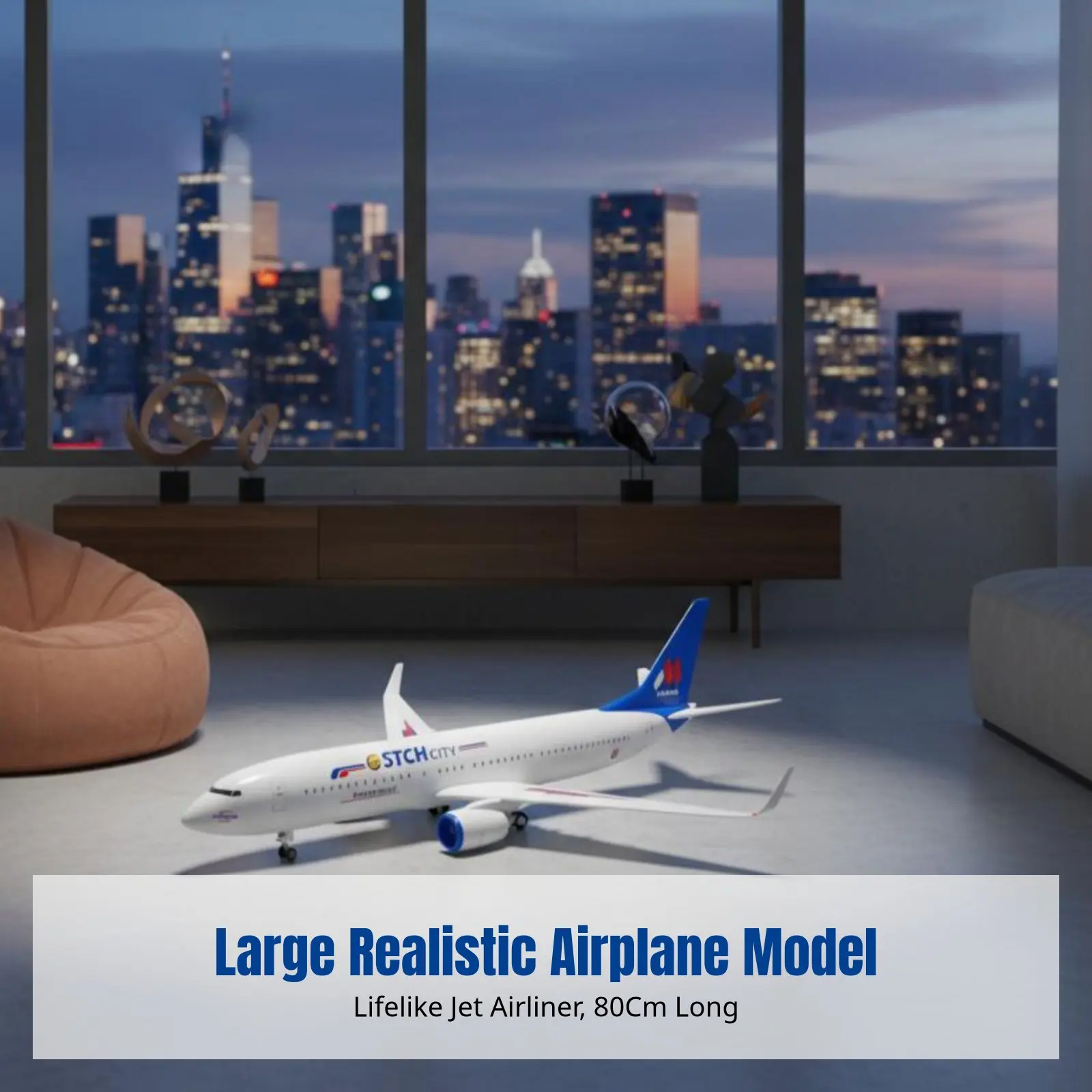 Electric Toy Airplane, Large Passenger Aircraft Model, 80cm, momentum, Lights & Sound, Rolling Wheels, Kids Gift
Electric Toy Airplane, Large Passenger Aircraft Model, 80cm, momentum, Lights & Sound, Rolling Wheels, Kids Gift