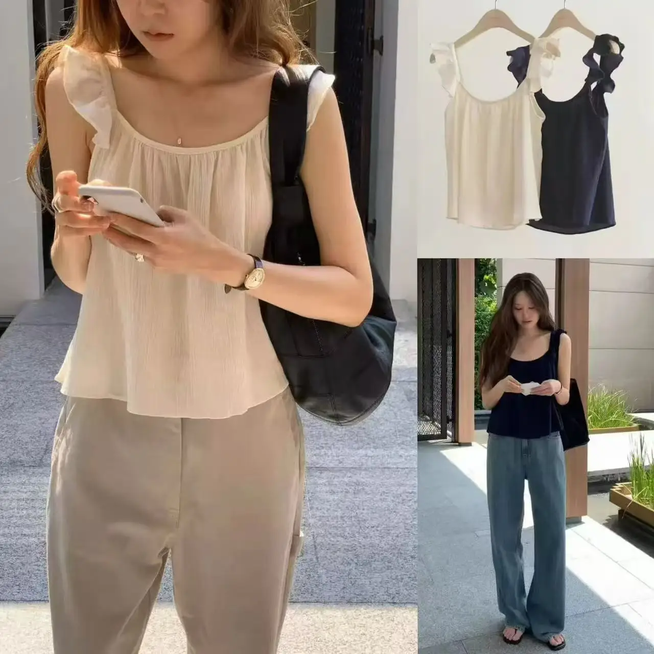 Sweet Ounce Dongda Gate Summer 2026 New Style Versatile Little Flying Sleeve Vest Top Women's Loose Fit round Neck Shor...
Sweet Ounce Dongda Gate Summer 2026 New Style Versatile Little Flying Sleeve Vest Top Women's Loose Fit round Neck Shor...