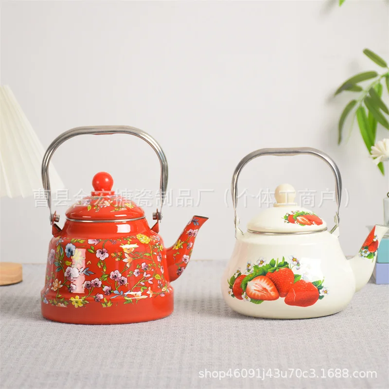 WW printed enamel teapot, household teapot with lid, kung fu tea set, pastoral household
WW printed enamel teapot, household teapot with lid, kung fu tea set, pastoral household