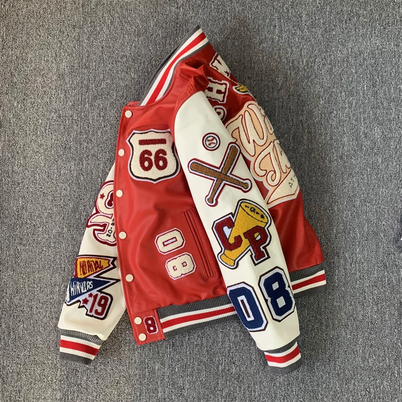 New heavy industry embroidered leather jacket, casual short jacket, baseball jersey PU leather short jacket, loose top ins tide
New heavy industry embroidered leather jacket, casual short jacket, baseball jersey PU leather short jacket, loose top ins tide