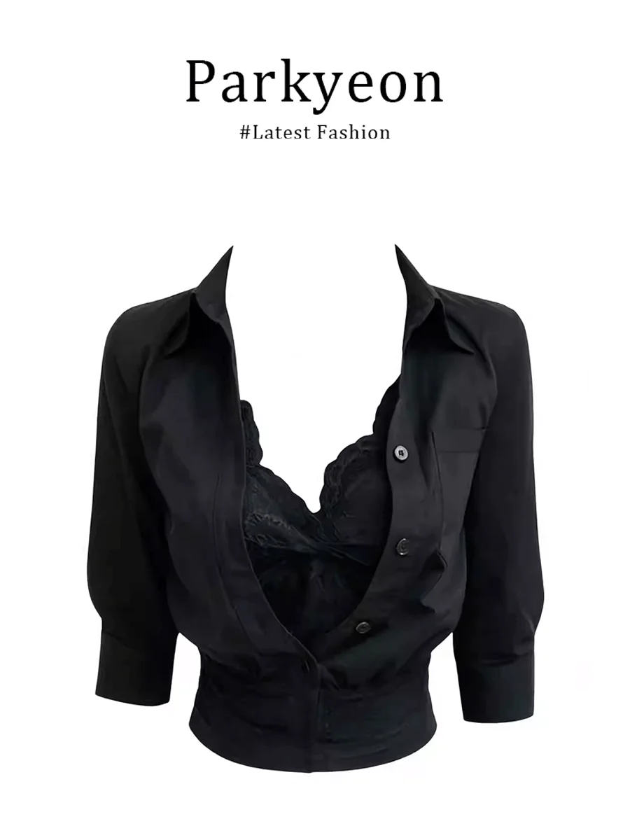 Parkyeon Sexy Lace Shirt Women's Short Style Summer Slimming Trendy Hot Girl Casual Fashion 100% Other Material Long Sleeve
Parkyeon Sexy Lace Shirt Women's Short Style Summer Slimming Trendy Hot Girl Casual Fashion 100% Other Material Long Sleeve