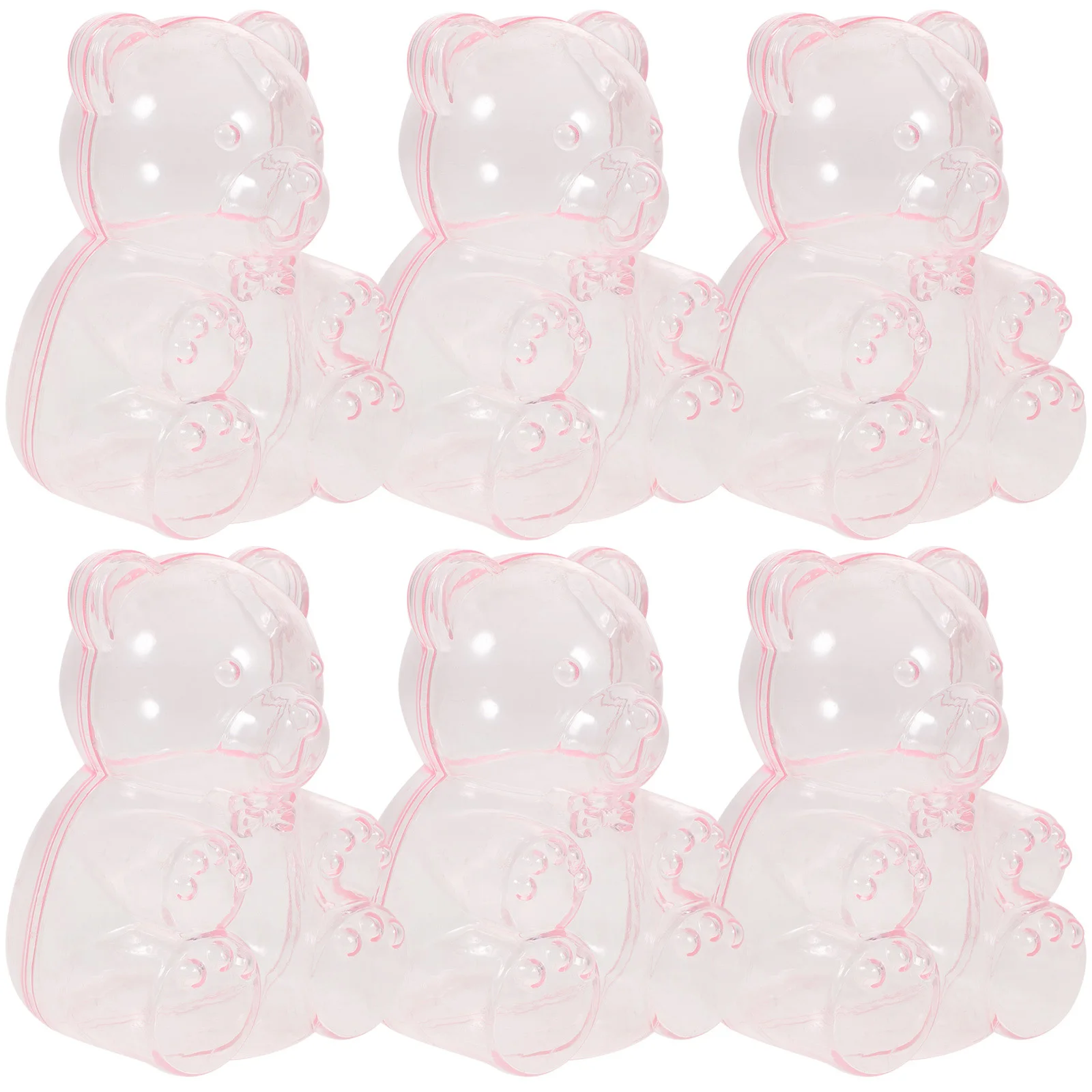 6 pcs Bear Shaped Boxes Clear Gift Decorations Cute Pink Birthday Wedding Baby Shower Party Favors Storage Containers
6 pcs Bear Shaped Boxes Clear Gift Decorations Cute Pink Birthday Wedding Baby Shower Party Favors Storage Containers
