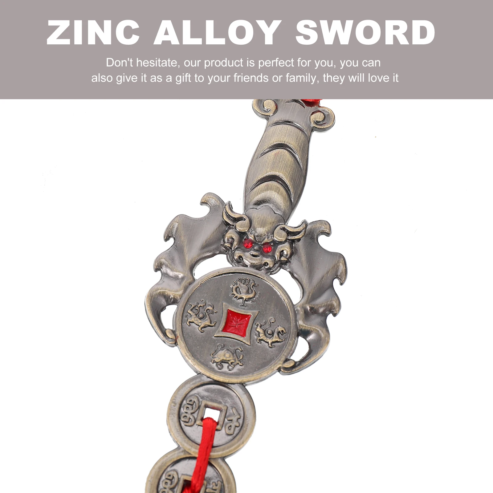 Feng Shui Sword Ornament Zinc Alloy Decorative Wall Pendant For Home Office Shop Decoration Exorcism Gift Sword Handicraft Evil
Feng Shui Sword Ornament Zinc Alloy Decorative Wall Pendant For Home Office Shop Decoration Exorcism Gift Sword Handicraft Evil