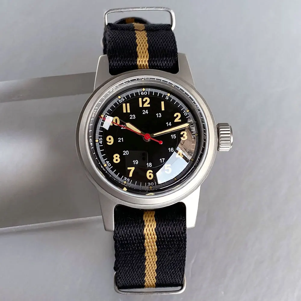 Miyota8215 PT5000 Tandorio 36MM Small Military Automatic Watch 200m Waterproof Domed Sapphire Glass Vintage Field Dial Nylon
Miyota8215 PT5000 Tandorio 36MM Small Military Automatic Watch 200m Waterproof Domed Sapphire Glass Vintage Field Dial Nylon