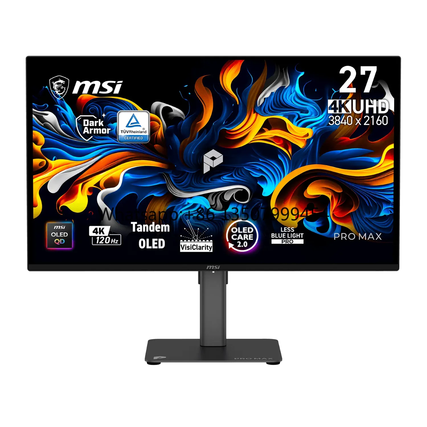 2026 New MSI PRO MAX 271UPX12G Monitor 27" 4K 120Hz QD-OLED 0.03ms HDR Type-C Display Anti-Glare Ergonomic for Business Desktop
2026 New MSI PRO MAX 271UPX12G Monitor 27" 4K 120Hz QD-OLED 0.03ms HDR Type-C Display Anti-Glare Ergonomic for Business Desktop