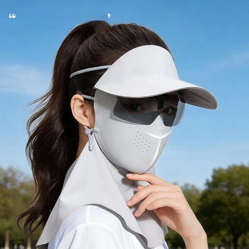 Detachable Ice Silk Face Mask for Women Summer UV Blocking Neck Cover with Cap Brim Sunglasses Sun Protection Hood
Detachable Ice Silk Face Mask for Women Summer UV Blocking Neck Cover with Cap Brim Sunglasses Sun Protection Hood