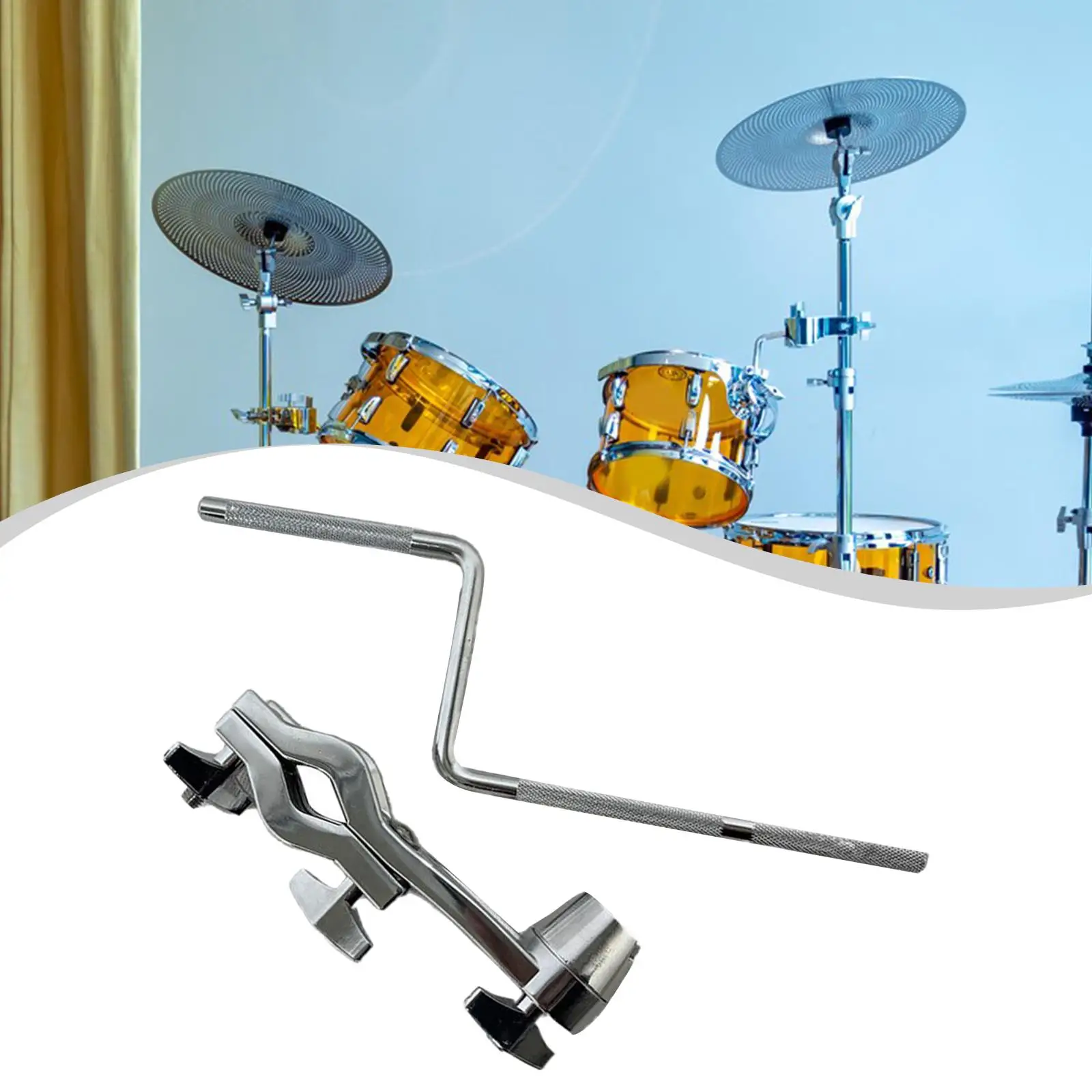 Drum Cowbell Holder Strong Clamping Bracket Adjustable Position Extension Clamp for Drum Stand and Percussion Accessory
Drum Cowbell Holder Strong Clamping Bracket Adjustable Position Extension Clamp for Drum Stand and Percussion Accessory