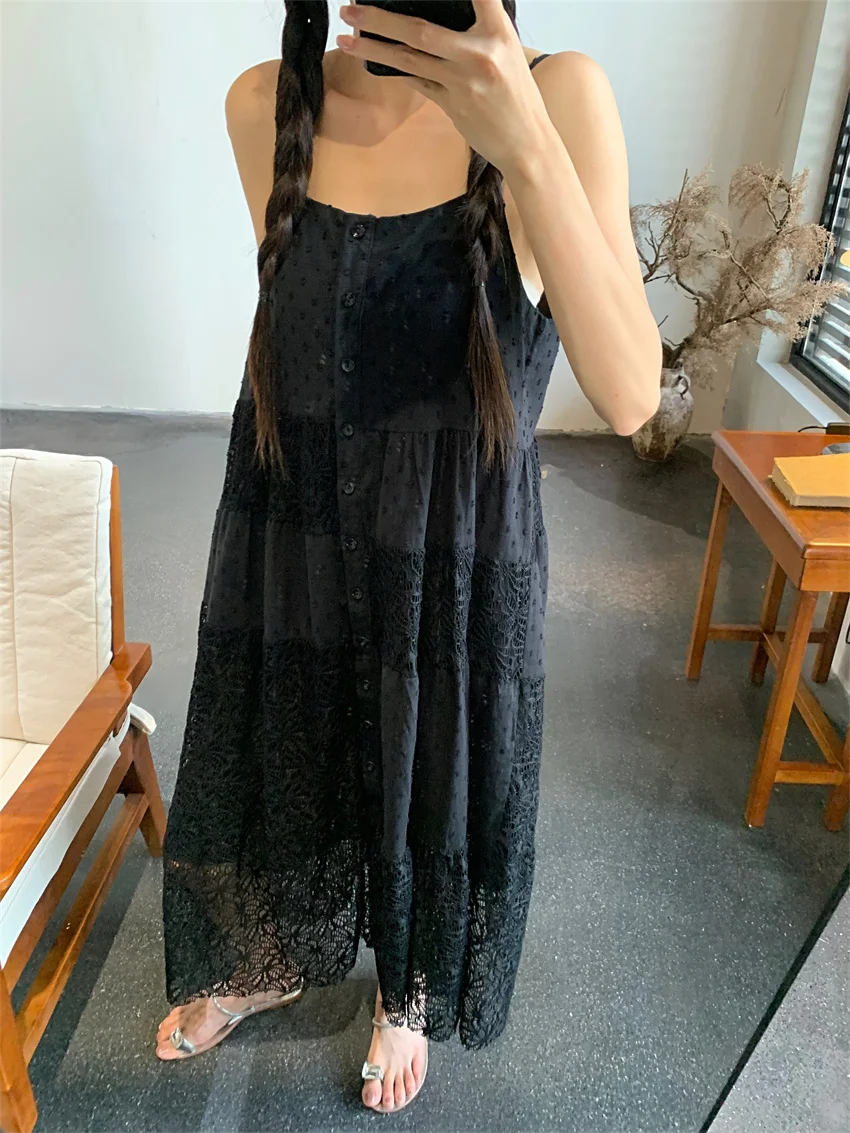 Alien Kitty Black Slip Dress Women Hollow Out Summer Chic Patchwork Fashion Casual Sleeveless All Match Elegant High Street
Alien Kitty Black Slip Dress Women Hollow Out Summer Chic Patchwork Fashion Casual Sleeveless All Match Elegant High Street