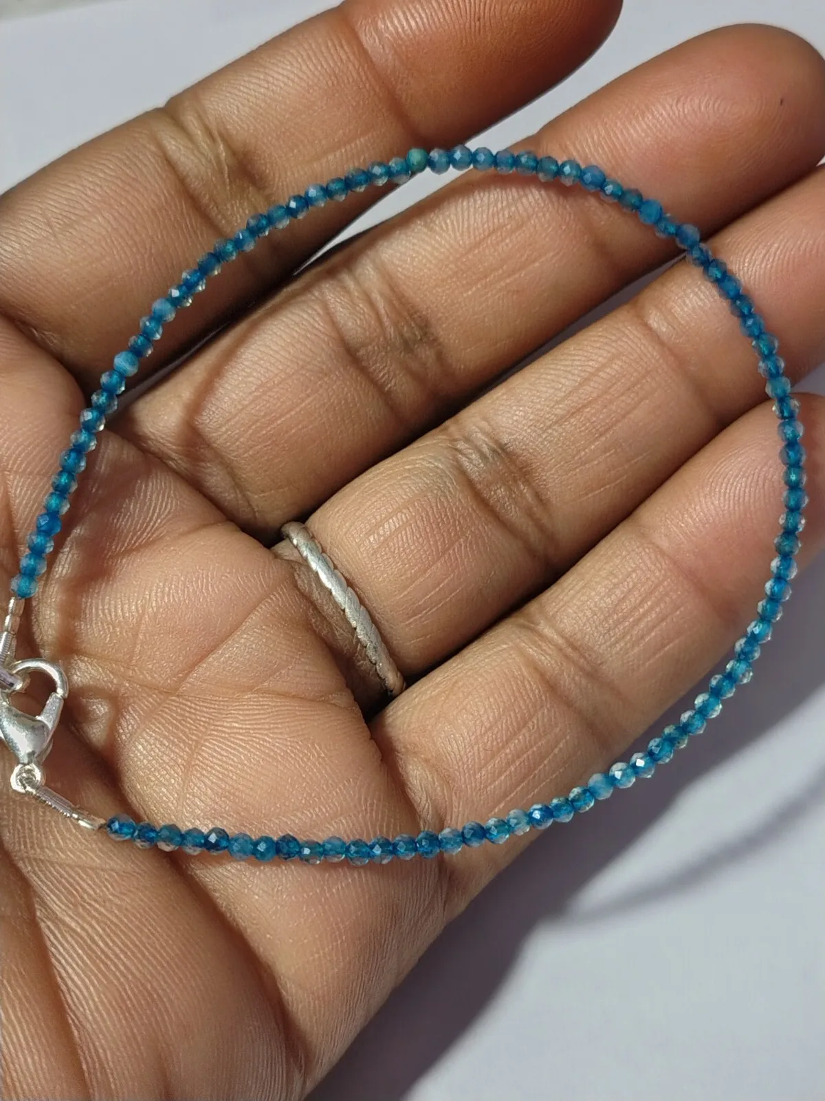 Синий топаз, драгоценный камень, круглые бусины 2 мм, серебро 925 пробы, браслет-нитка 7,5–9 дюймов
Синий топаз, драгоценный камень, круглые бусины 2 мм, серебро 925 пробы, браслет-нитка 7,5–9 дюймов