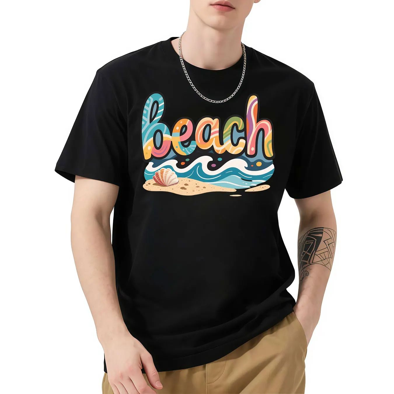 Beach Graphic Short - Sleeve Tee, Vibrant Beach - Inspired Print, Summer - Ready, Unique and Fashionable, Ideal for Beach Lovers
Beach Graphic Short - Sleeve Tee, Vibrant Beach - Inspired Print, Summer - Ready, Unique and Fashionable, Ideal for Beach Lovers