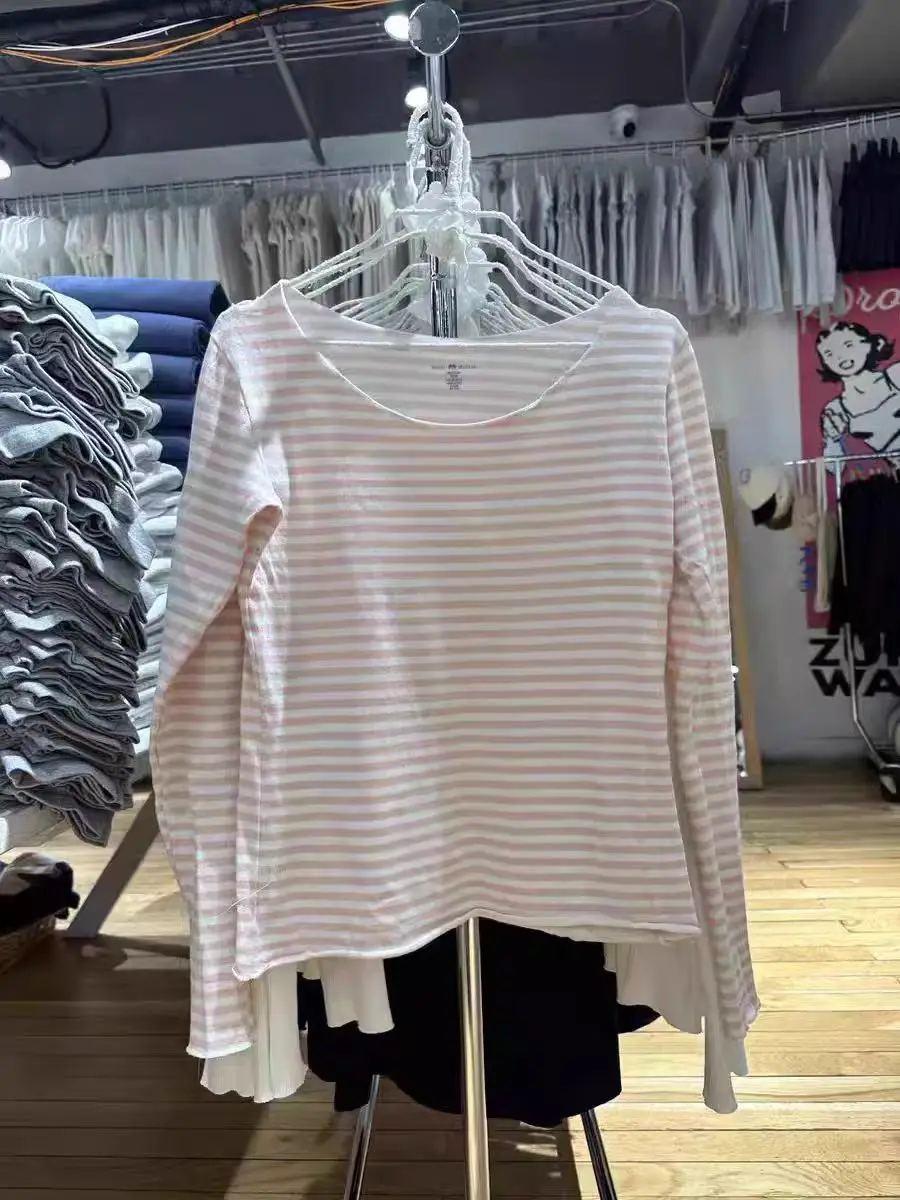 Slim Fit Striped Long Sve T-irt Women's One oulder Base irt American Sle Commute Sle Cotton 00% Autumn Season
Slim Fit Striped Long Sve T-irt Women's One oulder Base irt American Sle Commute Sle Cotton 00% Autumn Season