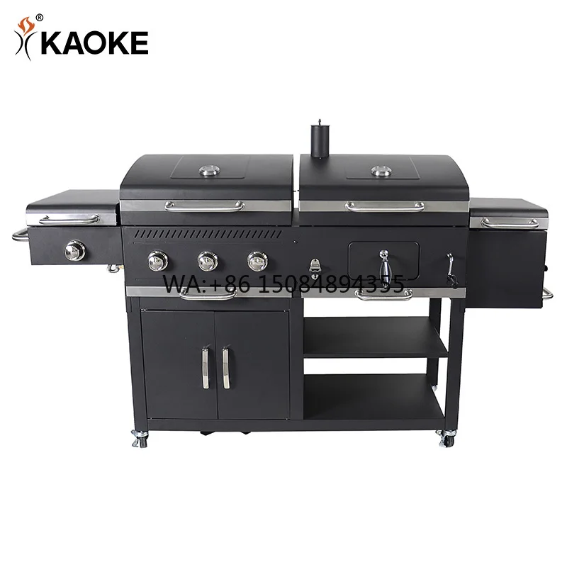 33 Inch Bbq Gas Grill 3 Burners Parts Trolley Black Gas Grill Outdoor Charcoal Grill Smoker Infrared Side burner
33 Inch Bbq Gas Grill 3 Burners Parts Trolley Black Gas Grill Outdoor Charcoal Grill Smoker Infrared Side burner