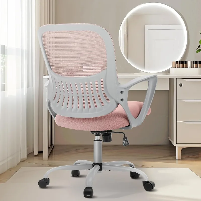 Office Computer Desk Managerial Executive Chair, Ergonomic Mid-Back Mesh Swivel Rolling Work with Wheels
Office Computer Desk Managerial Executive Chair, Ergonomic Mid-Back Mesh Swivel Rolling Work with Wheels