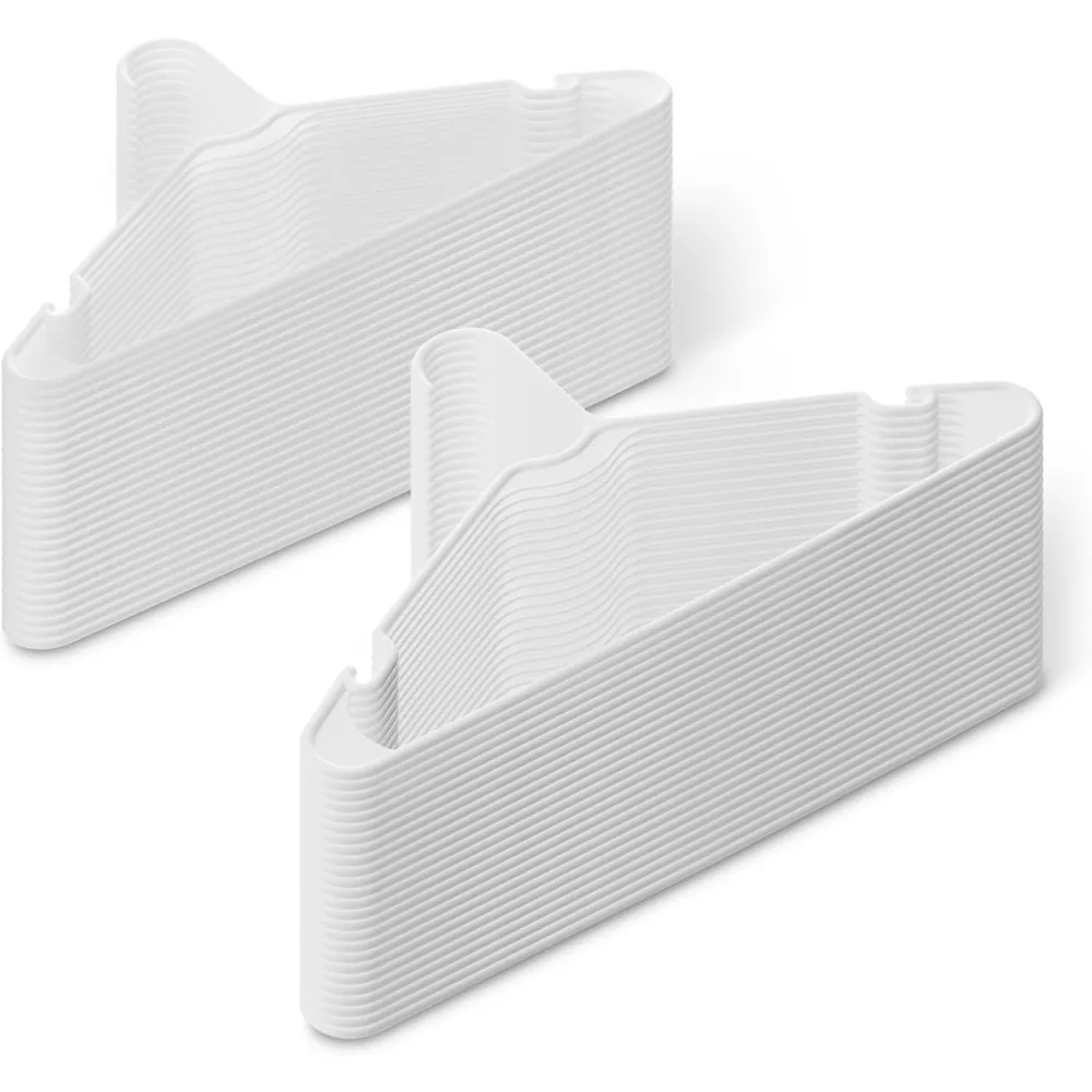 Space Saving Plastic Clothes Hangers 50 Pack White Sturdy Closet Organizer for Adult Shirts and Jackets
Space Saving Plastic Clothes Hangers 50 Pack White Sturdy Closet Organizer for Adult Shirts and Jackets