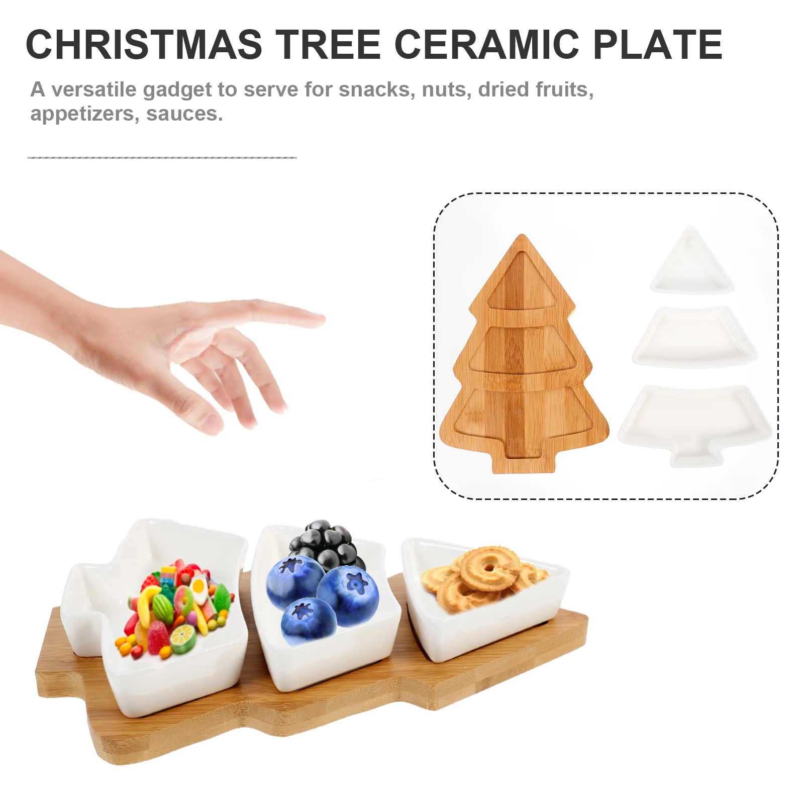 Candy Plate Christmas Tree Ceramic Dish Tray Removable Snack Platter For Holiday Party Dessert Serving
Candy Plate Christmas Tree Ceramic Dish Tray Removable Snack Platter For Holiday Party Dessert Serving