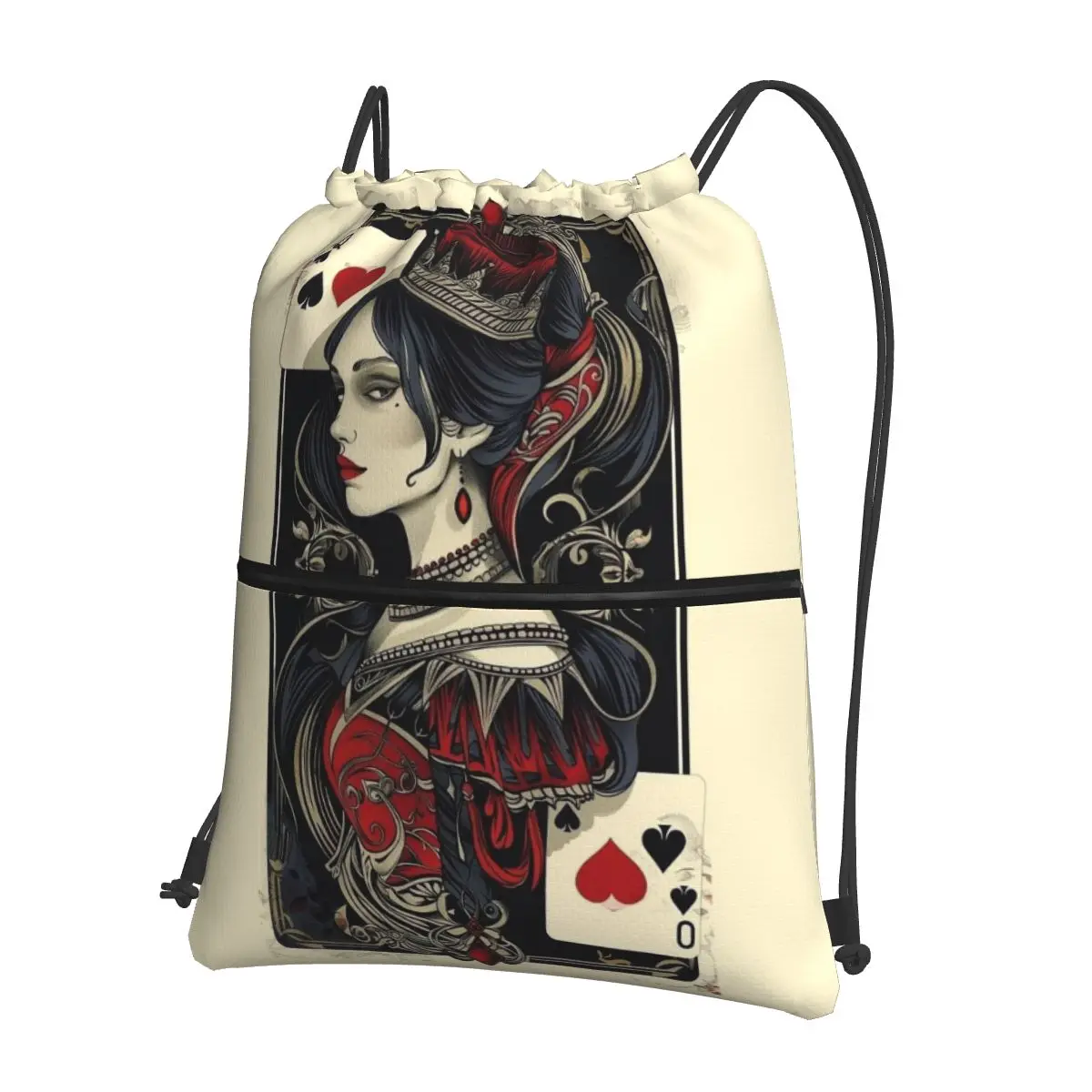 Casino Nights Red Queen Of Hearts Backpacks Casual Drawstring Bags Storage Bag Book Bags for Man Woman Students
Casino Nights Red Queen Of Hearts Backpacks Casual Drawstring Bags Storage Bag Book Bags for Man Woman Students