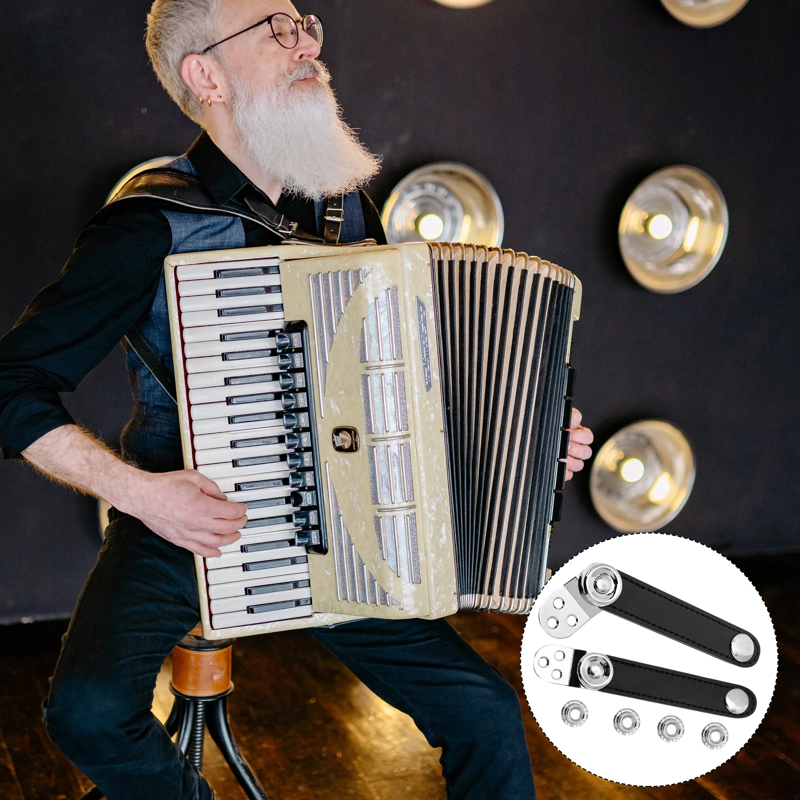 1Set Cowhide Buckle Strap Universal Thickened Accordion Bellows Strap Replacement Durable Comfortable Accessory
1Set Cowhide Buckle Strap Universal Thickened Accordion Bellows Strap Replacement Durable Comfortable Accessory