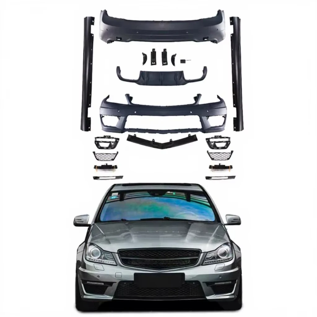 STLF Car Body Kit for Benzs C Class W204 Upgrade to C63 Style With Front Bumper Rear Bumper Side Skirts Rear Diffuser
STLF Car Body Kit for Benzs C Class W204 Upgrade to C63 Style With Front Bumper Rear Bumper Side Skirts Rear Diffuser