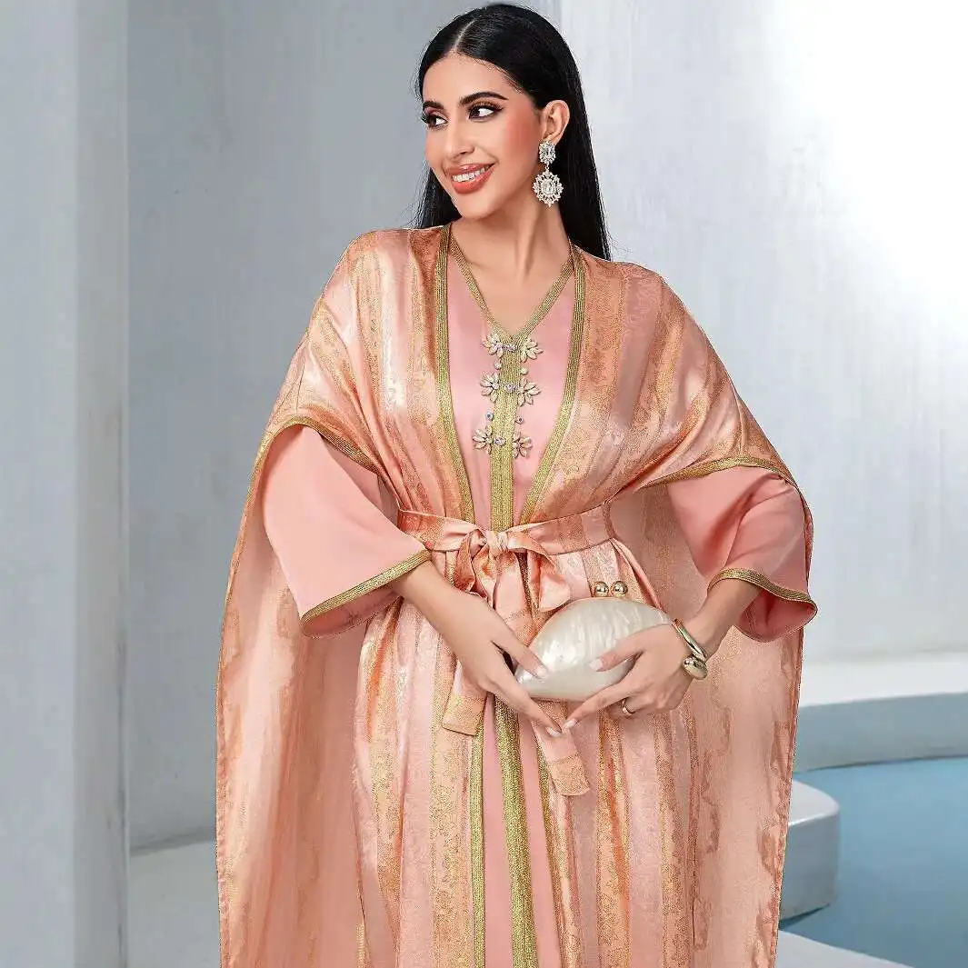 Ba5143 New Women's Abaya Two-piece Dress Set Chiffon 2025 Muslim Long Dress Robe Abaya Ramadan Dubai Luxury Islam Elegant
Ba5143 New Women's Abaya Two-piece Dress Set Chiffon 2025 Muslim Long Dress Robe Abaya Ramadan Dubai Luxury Islam Elegant