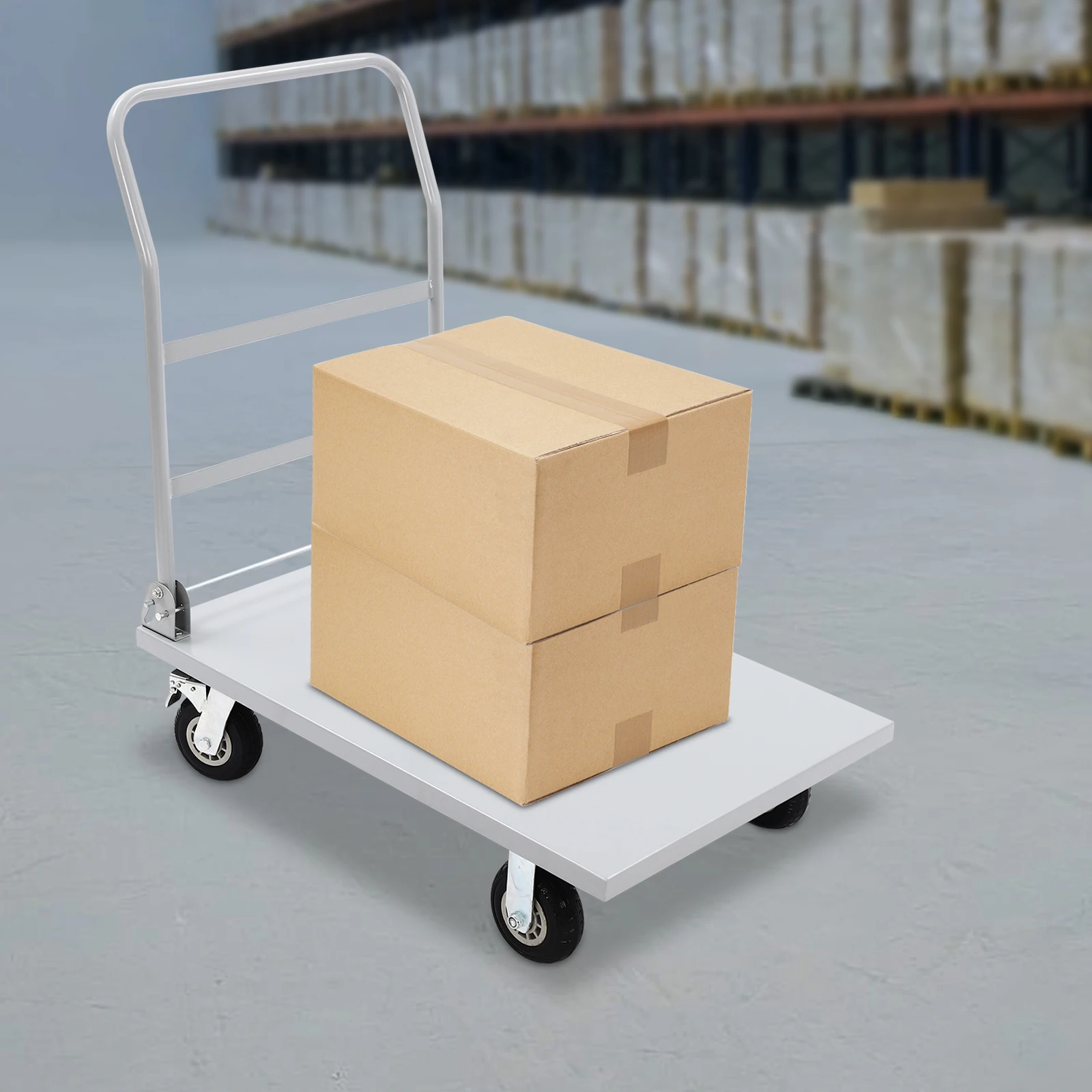 2000lbs Industrial Silver Flat Dolly Cart Heavy-Duty Iron Hand Truck with Dual Brake Wheels 41.89lbs Lightweight, 36" Platform
2000lbs Industrial Silver Flat Dolly Cart Heavy-Duty Iron Hand Truck with Dual Brake Wheels 41.89lbs Lightweight, 36" Platform