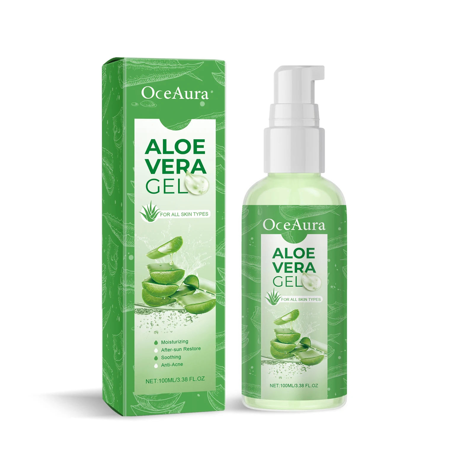 OceAura Aloe Vera Nourishing And Moisturizing Gel Gently Hydrates And Refreshes Skin Moisturizing And Cooling Care Gel 3pcs
OceAura Aloe Vera Nourishing And Moisturizing Gel Gently Hydrates And Refreshes Skin Moisturizing And Cooling Care Gel 3pcs