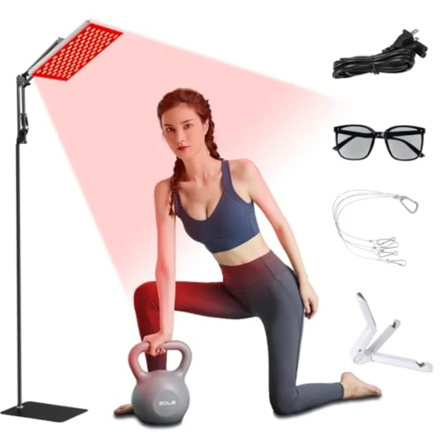 45W Red Light Therapy Device for Face Body 660nm 850nm Near Infrared Therapy Lamp with Adjustable Stand 169LEDs Noiseless Red L
45W Red Light Therapy Device for Face Body 660nm 850nm Near Infrared Therapy Lamp with Adjustable Stand 169LEDs Noiseless Red L