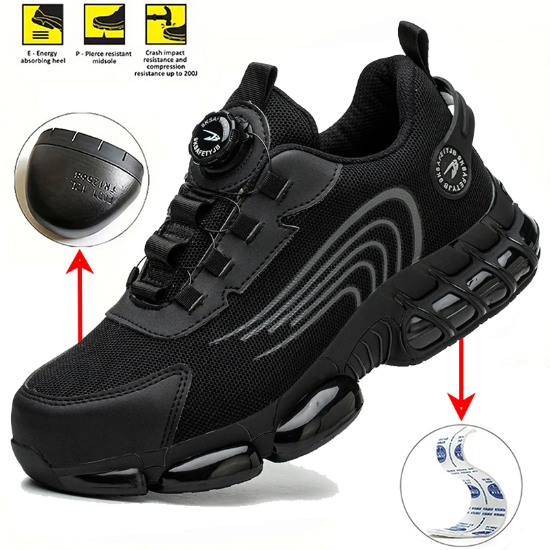 Light Weight Rotary Button Safety Shoes Low Top Breathable Steel Toe Work Boots for Men Anti-Puncture Anti-smash Work Shoes
Light Weight Rotary Button Safety Shoes Low Top Breathable Steel Toe Work Boots for Men Anti-Puncture Anti-smash Work Shoes